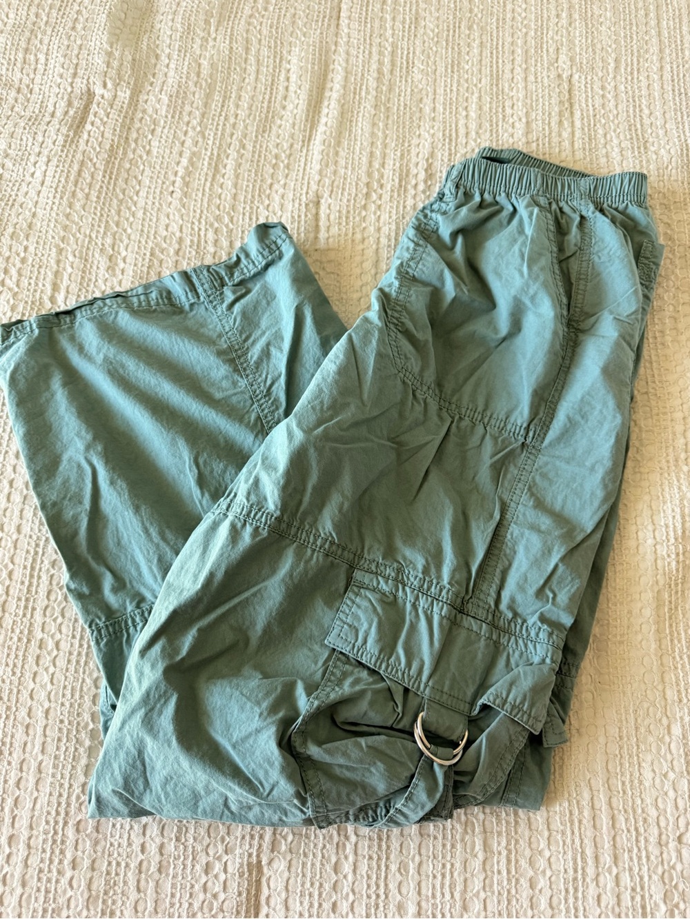wild fable Mint Green Cargo Joggers with D-Ring Detail